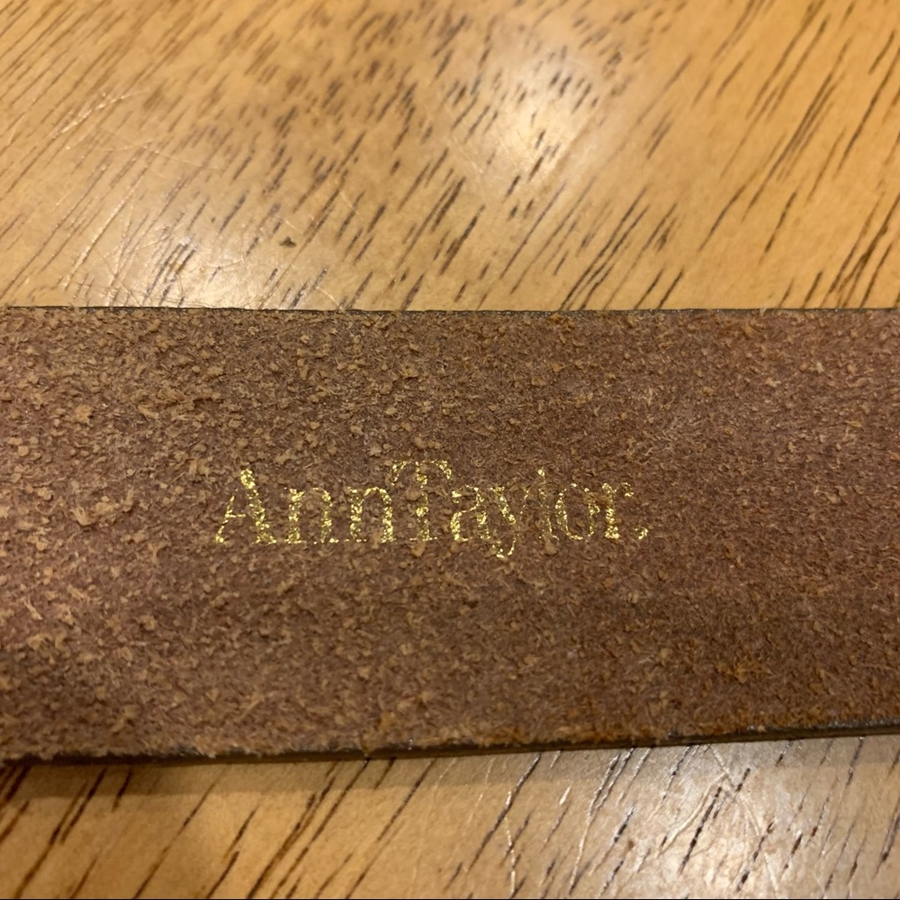 Ann Taylor Brown Leather Belt M (30-31) - Picture 4 of 9